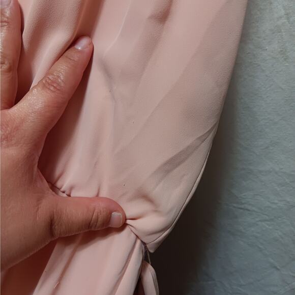 Lauren Ralph Lauren Womens size 8 Pale Pink Dress Long Length Blouson Belted - Picture 9 of 16